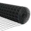 vidaXL Ograja s stebrom Siva 0,6 x 25 m Jeklo in PVC