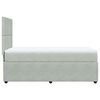 vidaXL Box spring postelja z vzmetnico svetlo siv 90x190 cm žamet