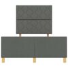 vidaXL Konstrukcija postelje z vzglavjem Temno siva 120 x 190 cm blago