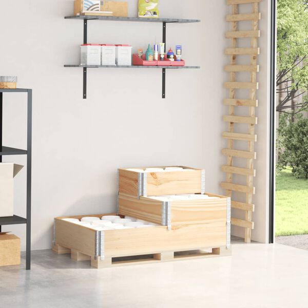 vidaXL Visoka greda 3-nadstropna 120x80 cm trdna borovina