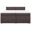 vidaXL Box spring postelja z vzmetnico temno rjav 200x200 cm blago