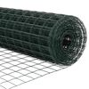 vidaXL Ograja s stebrom Zelena 0,4 x 25 m Jeklo in PVC