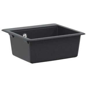 vidaXL Enojno pomivalno korito Granit 47 x 44 x 19 cm Grafitno siva