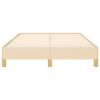 vidaXL Posteljni okvir brez vzmetnice krem 120x190 cm blago