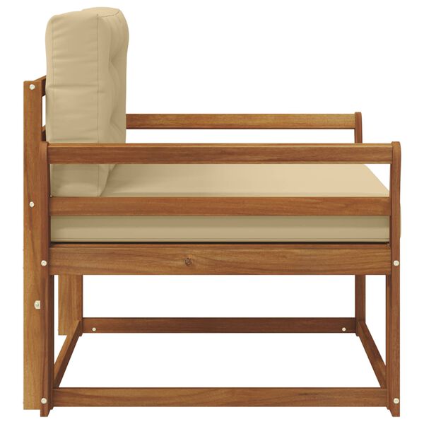 vidaXL Srednji zunanji kavč Masiven les akacije Naravna