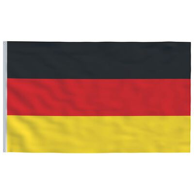 vidaXL Nemška zastava in drog 6,23 m aluminij
