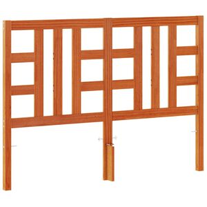 vidaXL Vzglavje vo&scaron;čeno rjava 135 cm trdna borovina