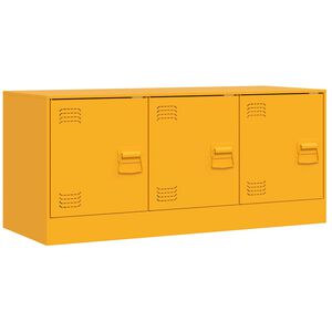 vidaXL TV omarica gorčično rumena 99x39x44 cm jeklo