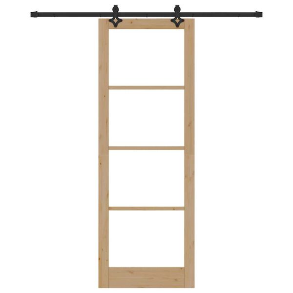 vidaXL Drsna vrata ORKDAL Naravna in črna 83 x 232 cm