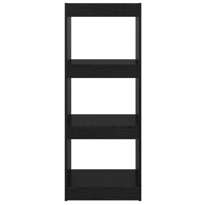 vidaXL Knjižna omara za razdelitev prostora črna 40x30x103,5 cm