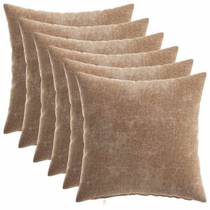 vidaXL Prevleka za blazino 6 kos HEERLEN Rjava 30 x 30 cm
