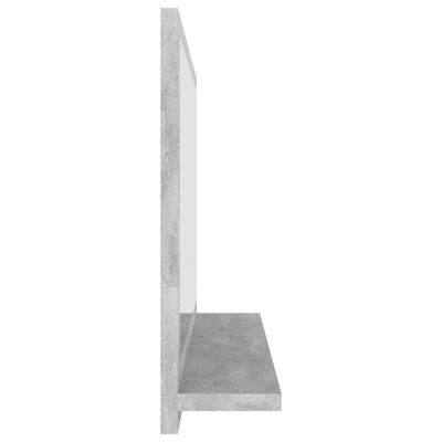 vidaXL Kopalniško ogledalo betonsko sivo 60x10,5x37 cm iverna plošča