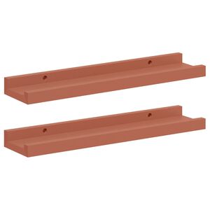 vidaXL Stenska polica 2 kos Rdeča 40 x 9 x 3 cm Inženirski les