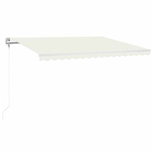 vidaXL Avtomatska tenda LED + senzor 400x300 cm krem