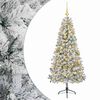 vidaXL Umetna božična jelka z bučko 120 cm 150 LED Toplo bela