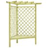 vidaXL Kotna pergola s klopjo 130x130x197 cm impregnirana borovina