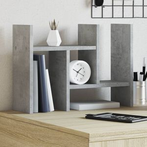 vidaXL Organizator za pisalno mizo betonsko siv 34,5x15,5x35,5 cm les