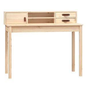 vidaXL Pisalna miza 110x50x93 cm masivni les borovina