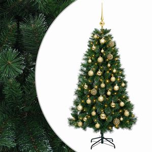 vidaXL Umetno božično drevesce z božično kroglico 120 cm 150 LED
