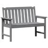 vidaXL Vrtna klop Svetlo siva 120 x 59 x 88 cm HDPE