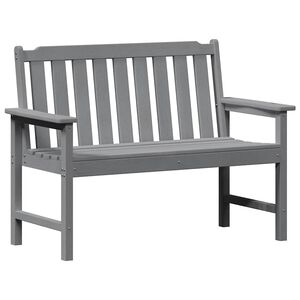 vidaXL Vrtna klop Svetlo siva 120 x 59 x 88 cm HDPE