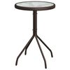 vidaXL Vrtnik Bistro Set 3 pcs Rjava Jeklo