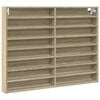 vidaXL Vitrina sonoma hrast 100x8,5x75 cm iverna plo&scaron;ča