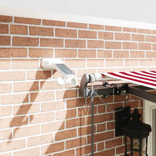 vidaXL Tkanina za senčnik z Rdeča in bela 400 &times; 300 cm Poliester