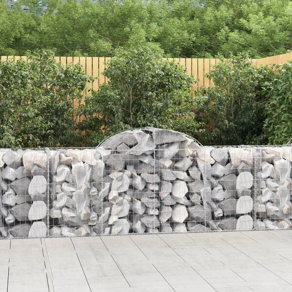 vidaXL Obokane gabion košare 8 kosov 200x50x80/100 cm cinkano železo