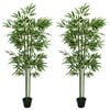 vidaXL Umetno bambusovo drevo 2 pcs Zelena 45 x 18 x 175 cm