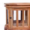 vidaXL Omarica z vitrino naravna 50x50x76 cm trden mahagonij