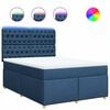vidaXL Box spring postelja z vzmetnico modra 140x190 cm blago