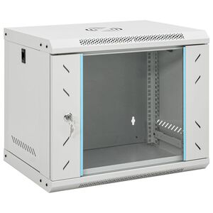 vidaXL Stenska omrežna omarica 9U 19" IP20 53x40x45 cm