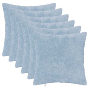 vidaXL Prevleka za blazino 6 kos HEERLEN Svetlo modra 30 x 30 cm