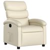 vidaXL Naslanjač krem umetno usnje