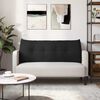 vidaXL Poglavni vzglavnik Črna 120 x 24 x 50 cm blago