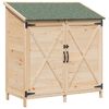 vidaXL Vrtno skladi&scaron;če Naravna 106 x 56 x 113,5 cm Trdna smreka