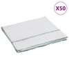 vidaXL Krpe za či&scaron;čenje 50 kosov bele z zelenimi črtami 50x60 cm
