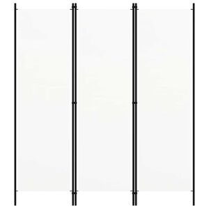 vidaXL Paravan 3-delni bel 150x180 cm