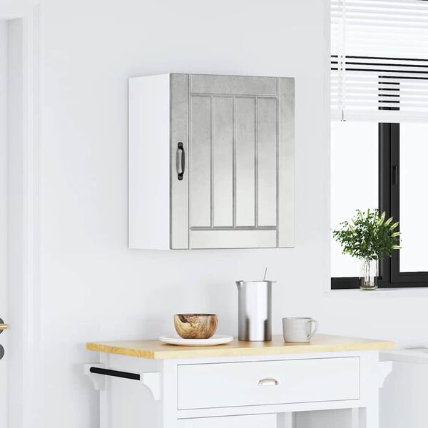 vidaXL Kuhinjska stenska omarica Lucca betonsko siv inženirski les