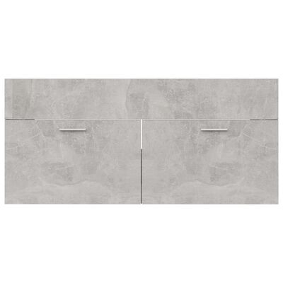 vidaXL Omarica za umivalnik betonsko siva 100x38,5x46 cm iverna plošča