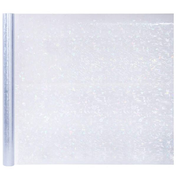 vidaXL Okenska folija 3 kosi matirana 3D vzorec mavrice PVC