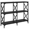 vidaXL Konzolna miza Črna Orehovina 100 x 28 x 80,5 cm Inženirski les
