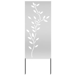 vidaXL Zaslon za zasebnost v vrtu srebrna 50 x 140 cm Pocinkano jeklo