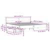 vidaXL Posteljni okvir brez vzmetnice 160x200 cm trdna borovina