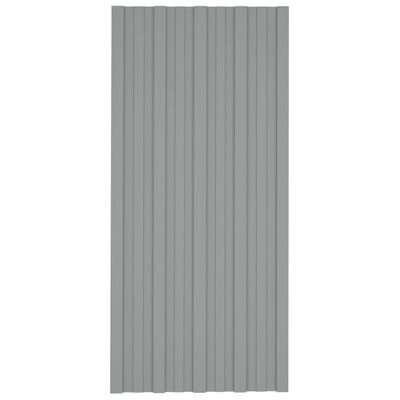 vidaXL Strešni paneli 36 kosov pocinkano jeklo sivi 100x45 cm