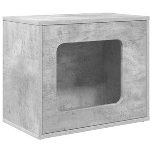 vidaXL Mačja hi&scaron;a Beton 51 x 30 x 42,5 cm Inženirski les