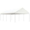 vidaXL Paviljon s streho bel 8,92x4,08x3,22 m polietilen
