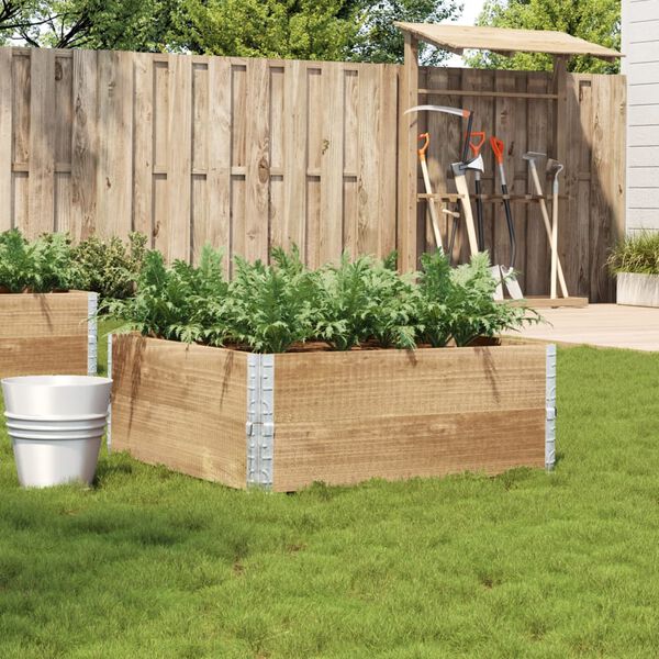 vidaXL Vrtno korito 100x100 cm trdna borovina