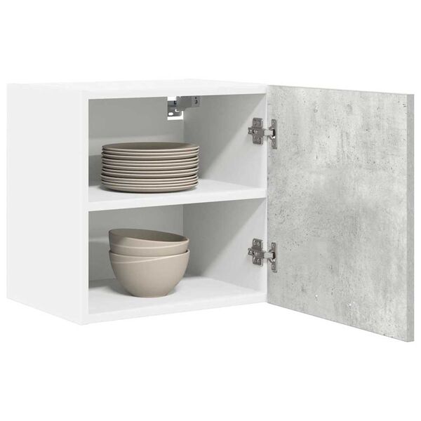 vidaXL Viseča omarica z vrati 2 pcs Beton sivo in bela 40 x 31 x 40 cm